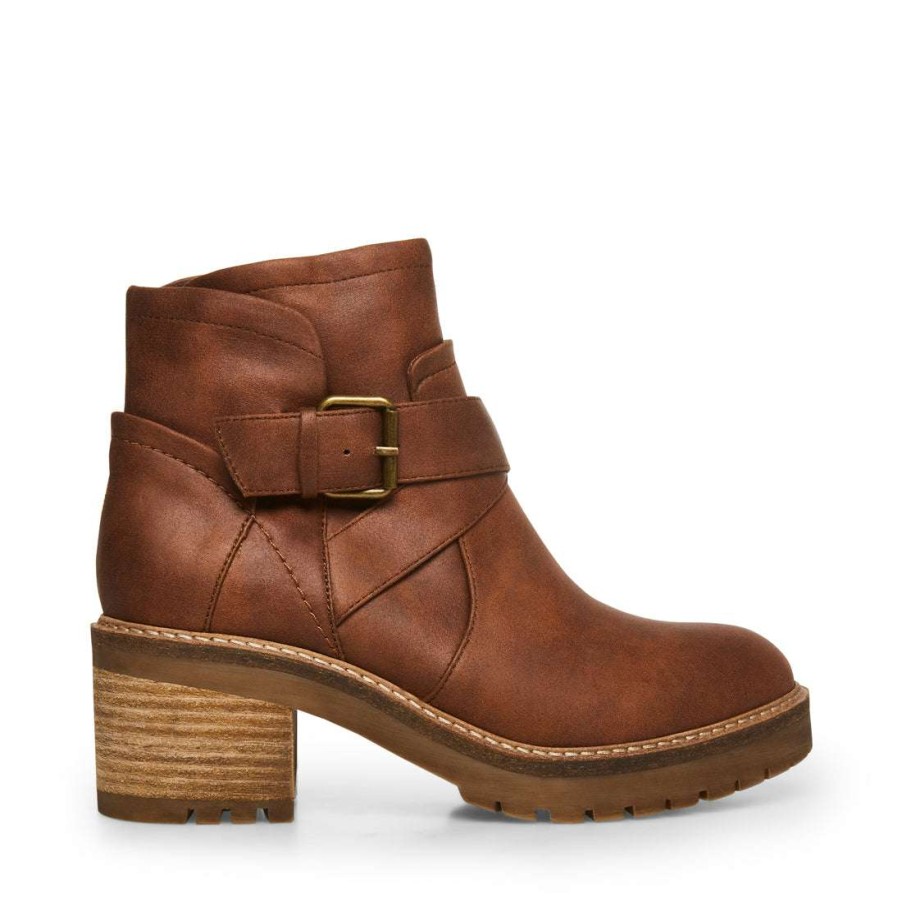 Booties * | Best Reviews Of Stevemadden Vanessah Cognac