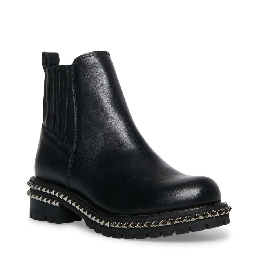 Booties * | Best Deal Stevemadden Galena Black Leather