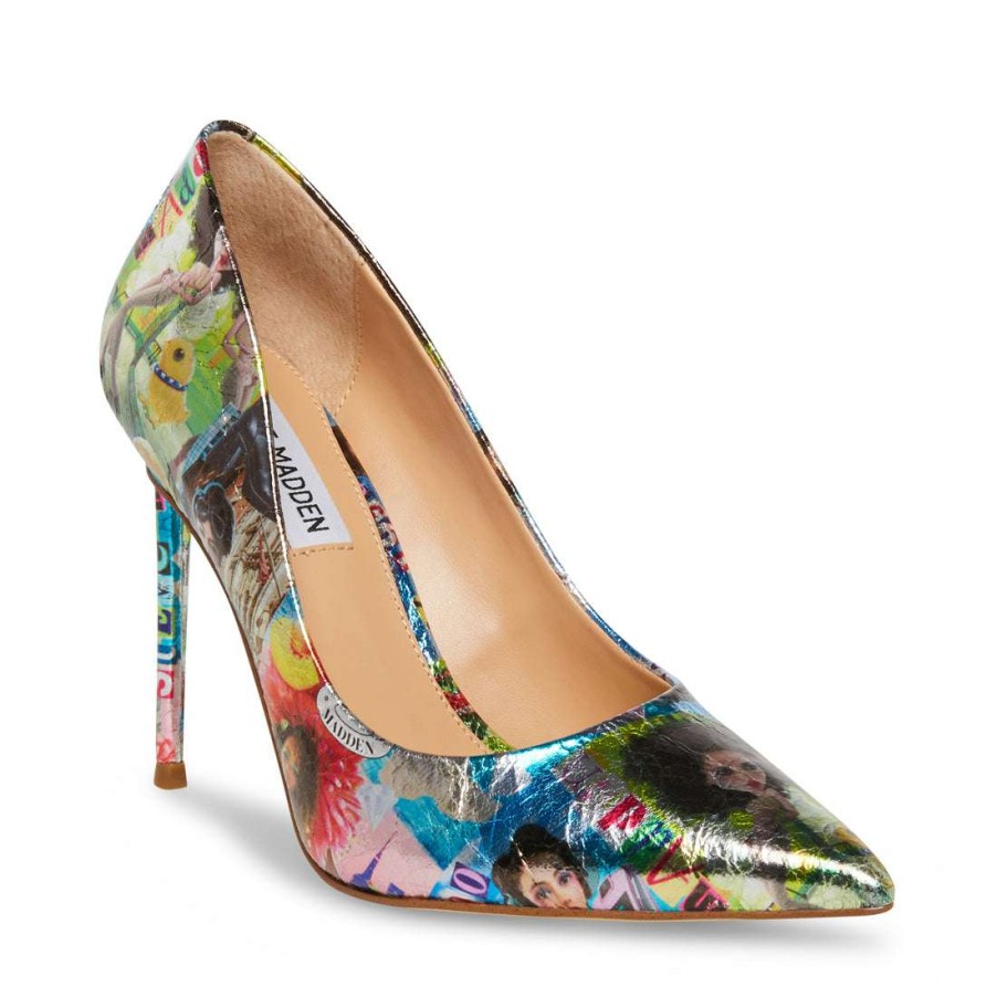 Heels * | Promo Stevemadden Vala Silver Multi