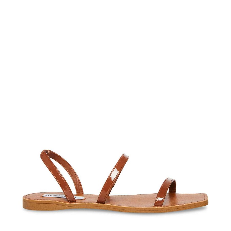 Sandals * | Outlet Stevemadden Direct Cognac Patent