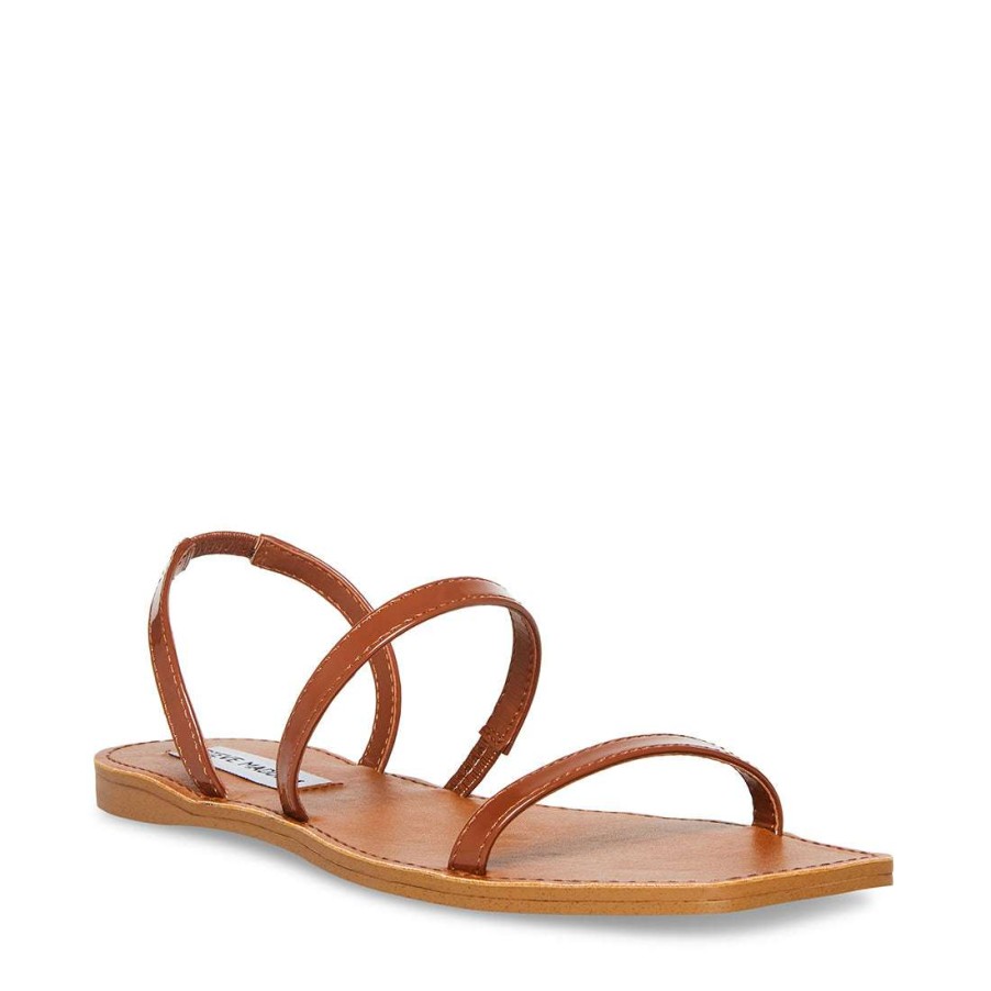 Sandals * | Outlet Stevemadden Direct Cognac Patent