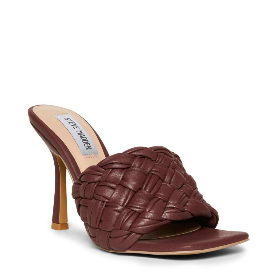 Heels * | Top 10 Stevemadden Jarina Burgundy