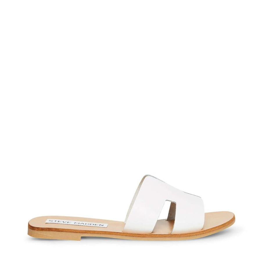 Sandals * | Coupon Stevemadden Greece White Leather