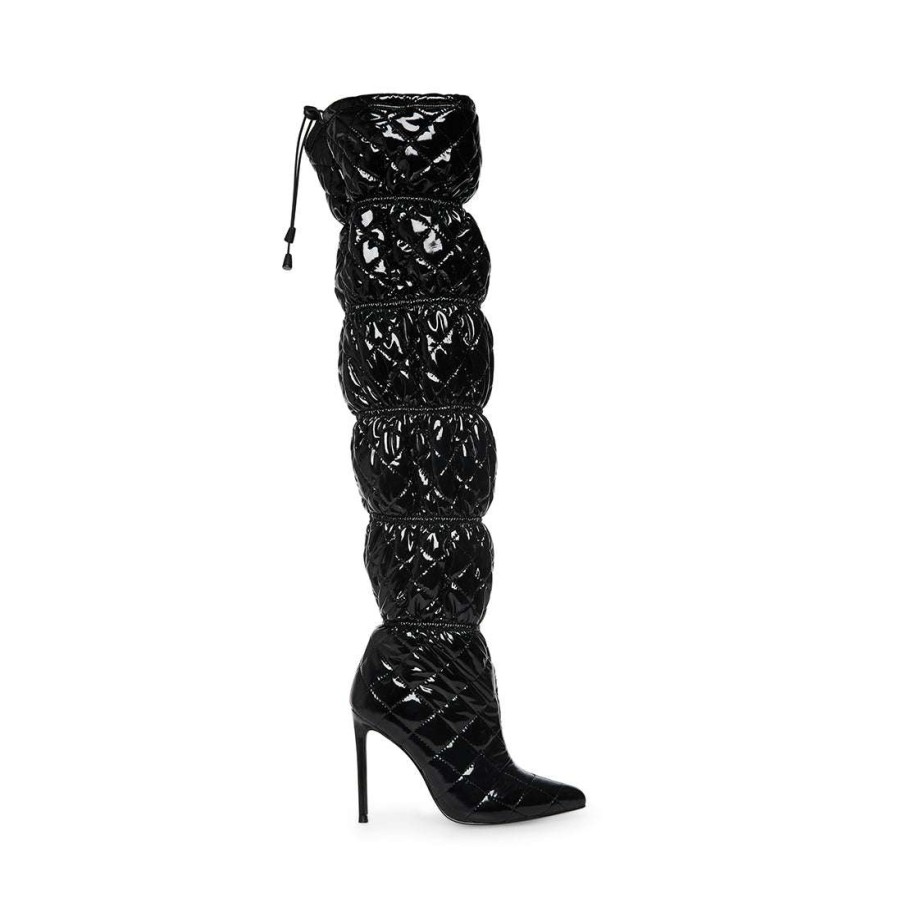 Boots * | Top 10 Stevemadden Silhouette Black/Black Black Black