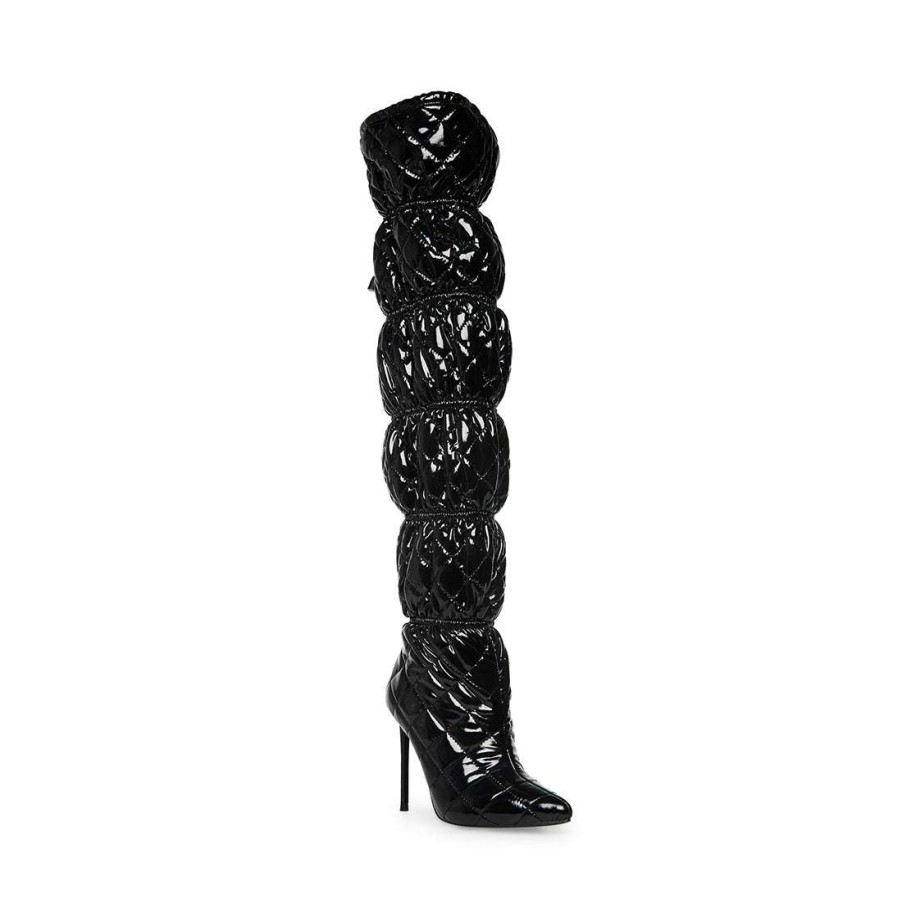 Boots * | Top 10 Stevemadden Silhouette Black/Black Black Black