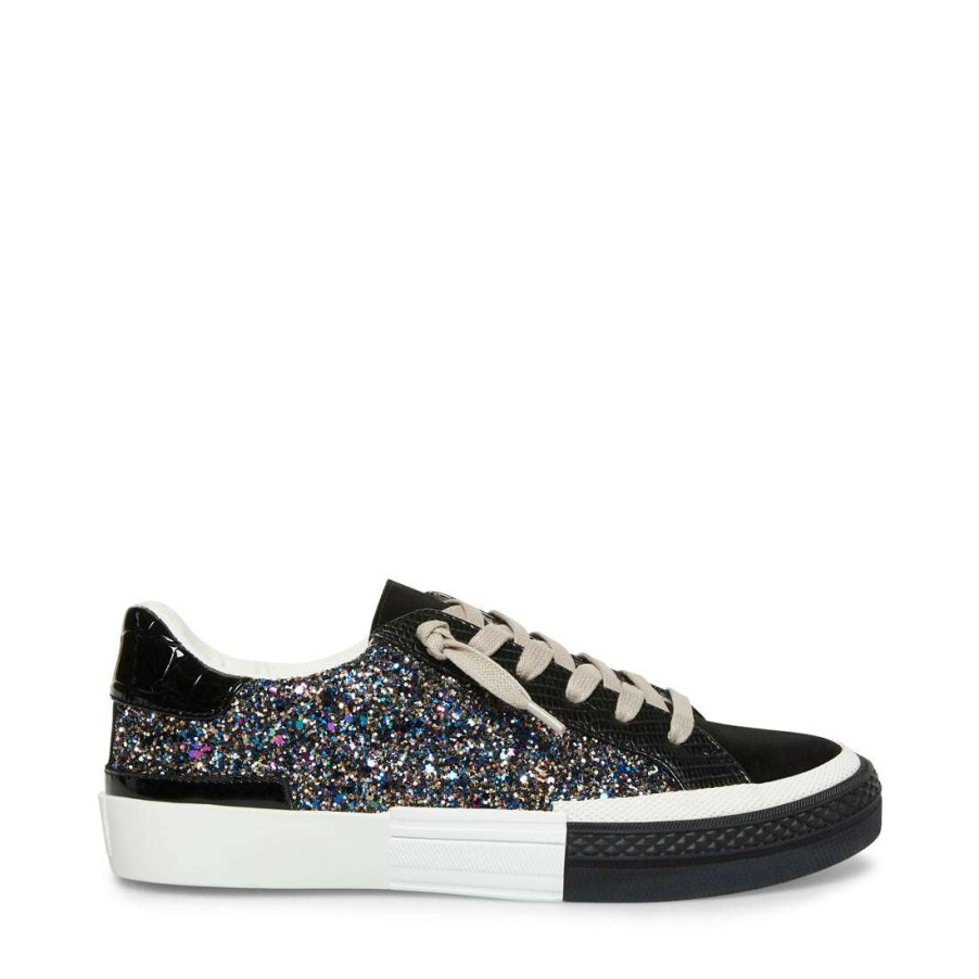 Sneakers * | Best Sale Stevemadden Embark Black Glitter