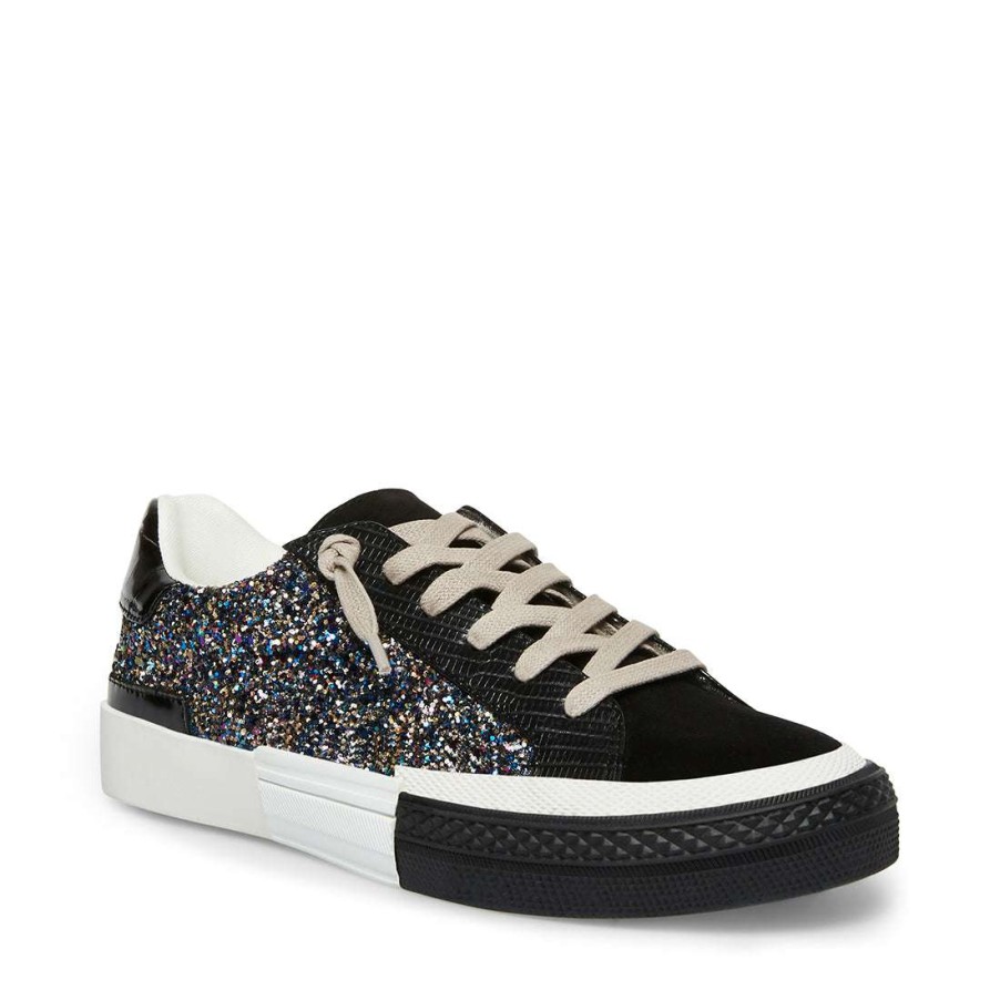 Sneakers * | Best Sale Stevemadden Embark Black Glitter