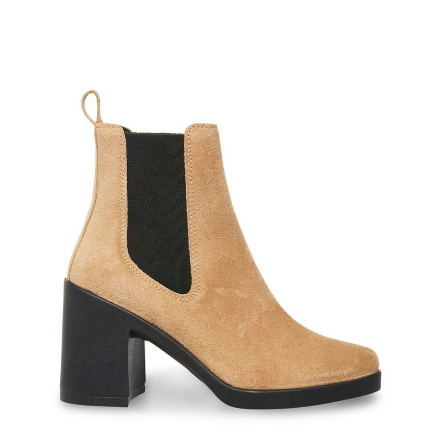 Booties * | New Stevemadden Match Taupe Suede