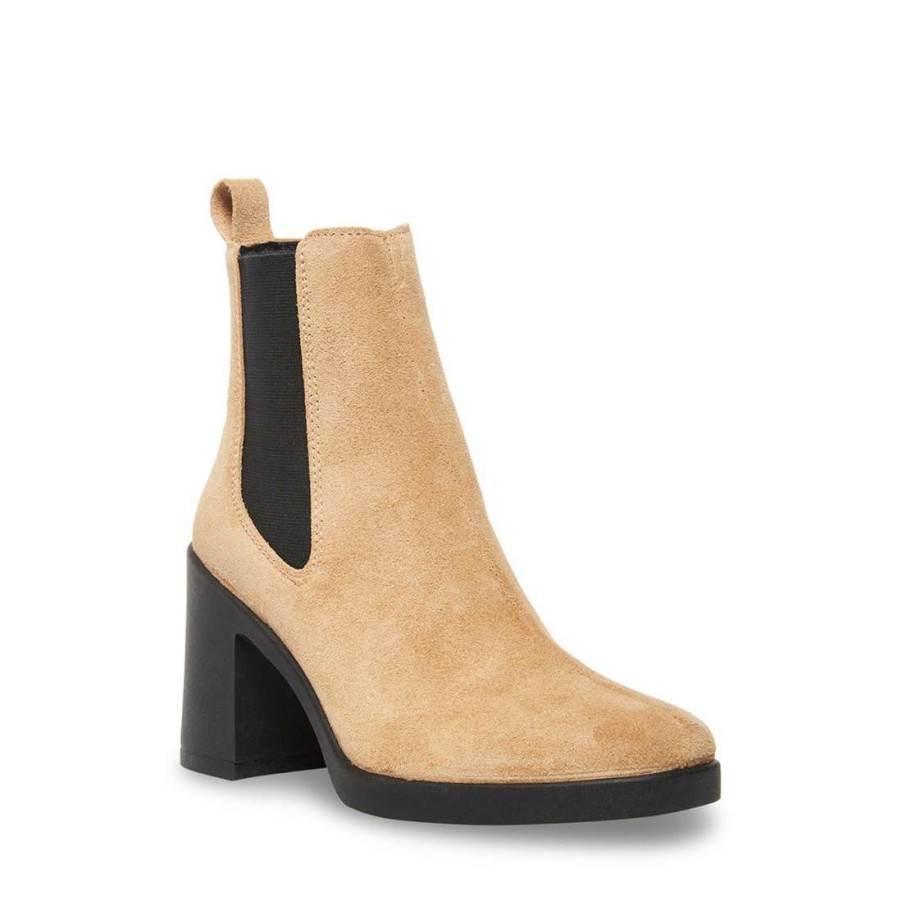 Booties * | New Stevemadden Match Taupe Suede