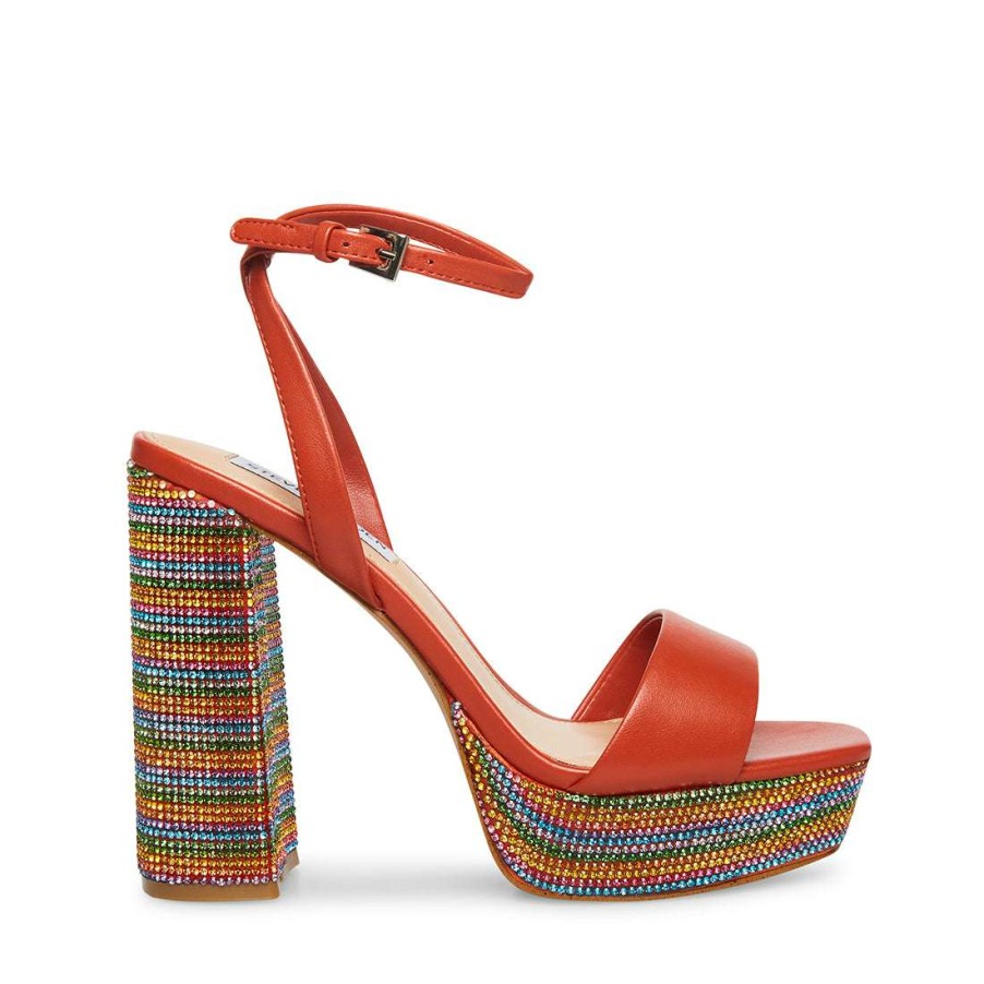 Heels * | Best Pirce Stevemadden Lessora Rust Multi