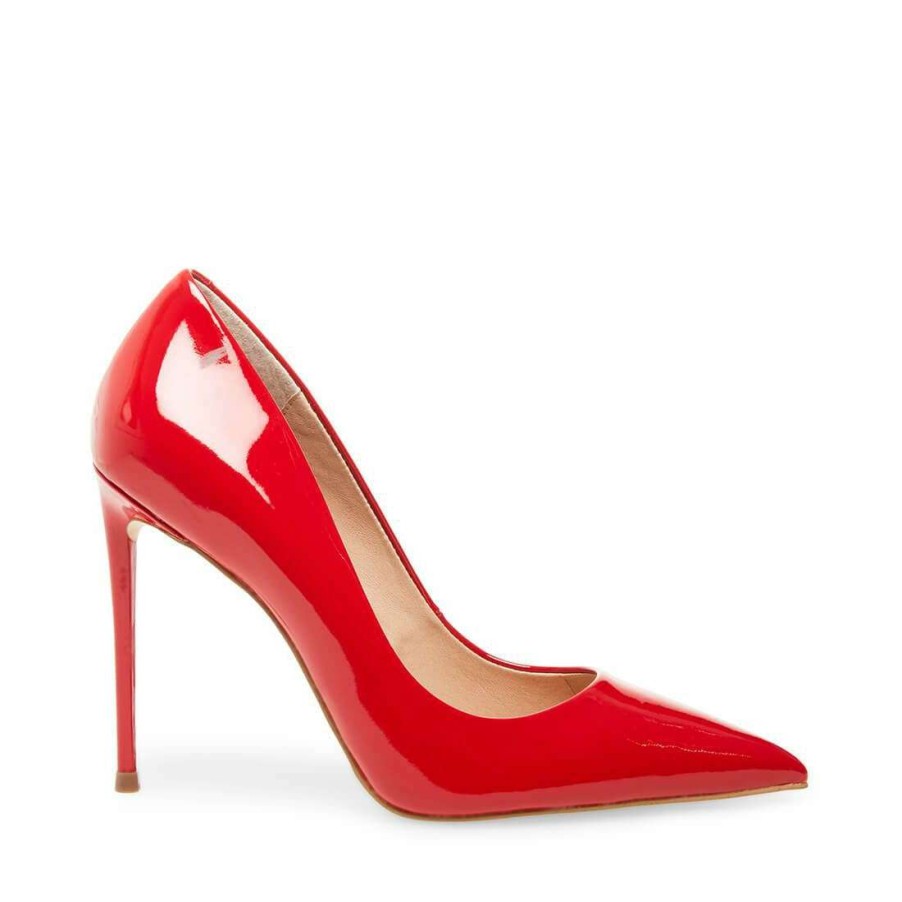 Heels * | Discount Stevemadden Vala Red Patent