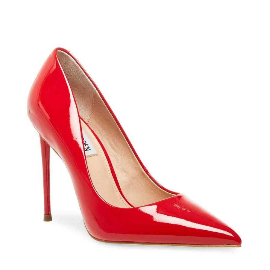 Heels * | Discount Stevemadden Vala Red Patent