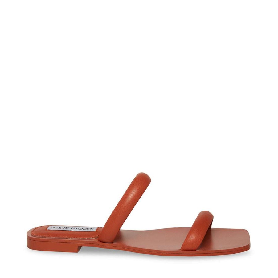 Sandals * | Top 10 Stevemadden Pedra Red/Brown