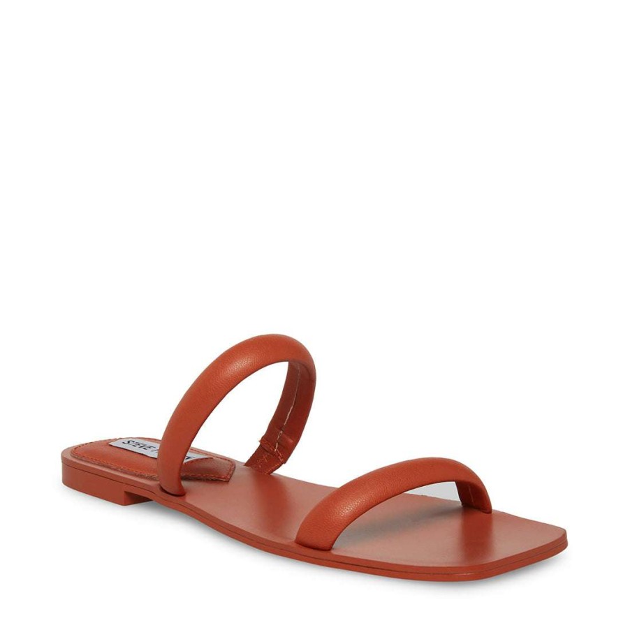 Sandals * | Top 10 Stevemadden Pedra Red/Brown