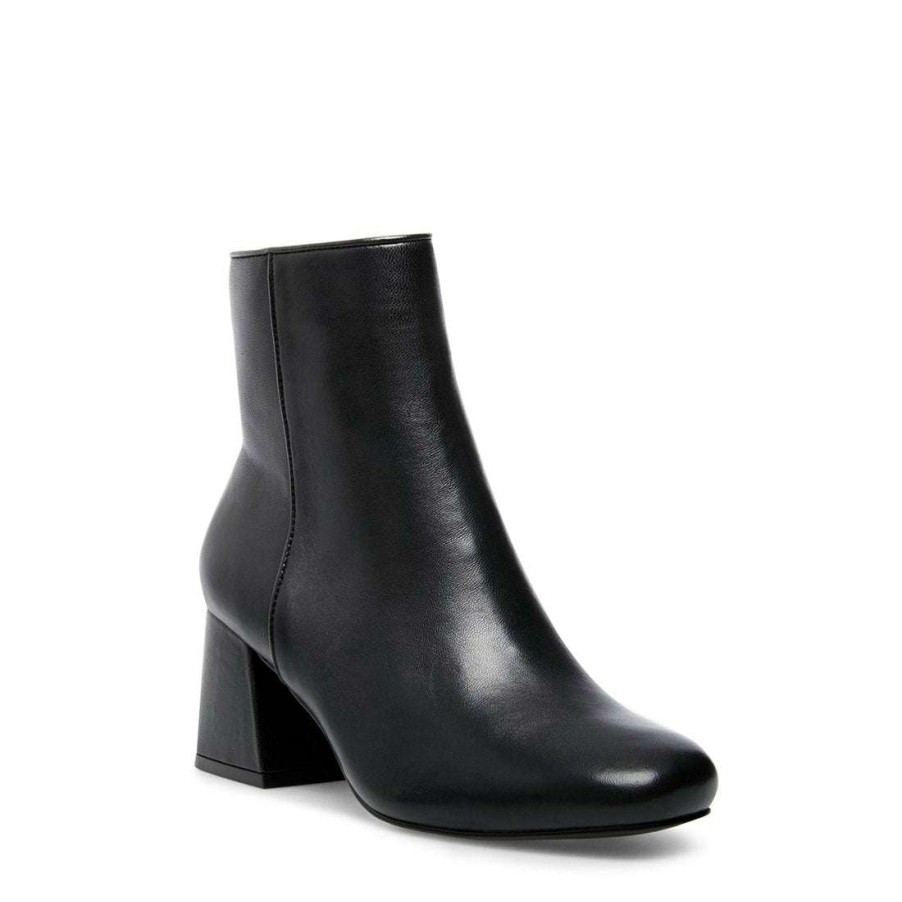 Booties * | Budget Stevemadden Davist Black Leather