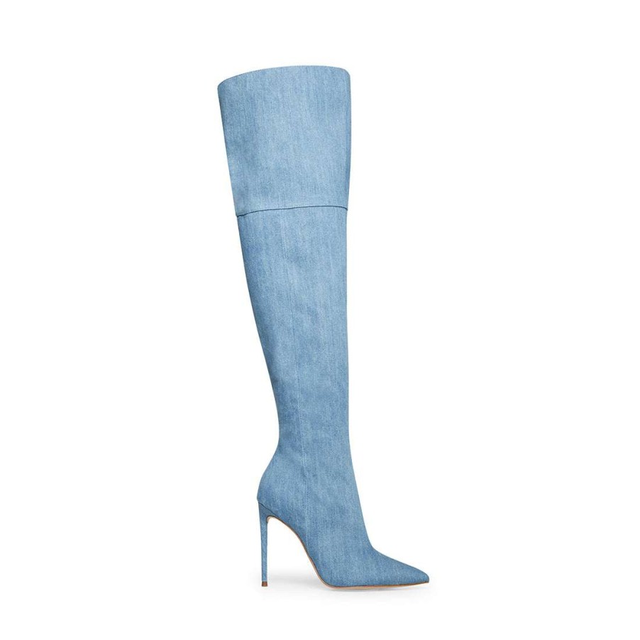 Boots * | Top 10 Stevemadden Vava-D Denim Fabric