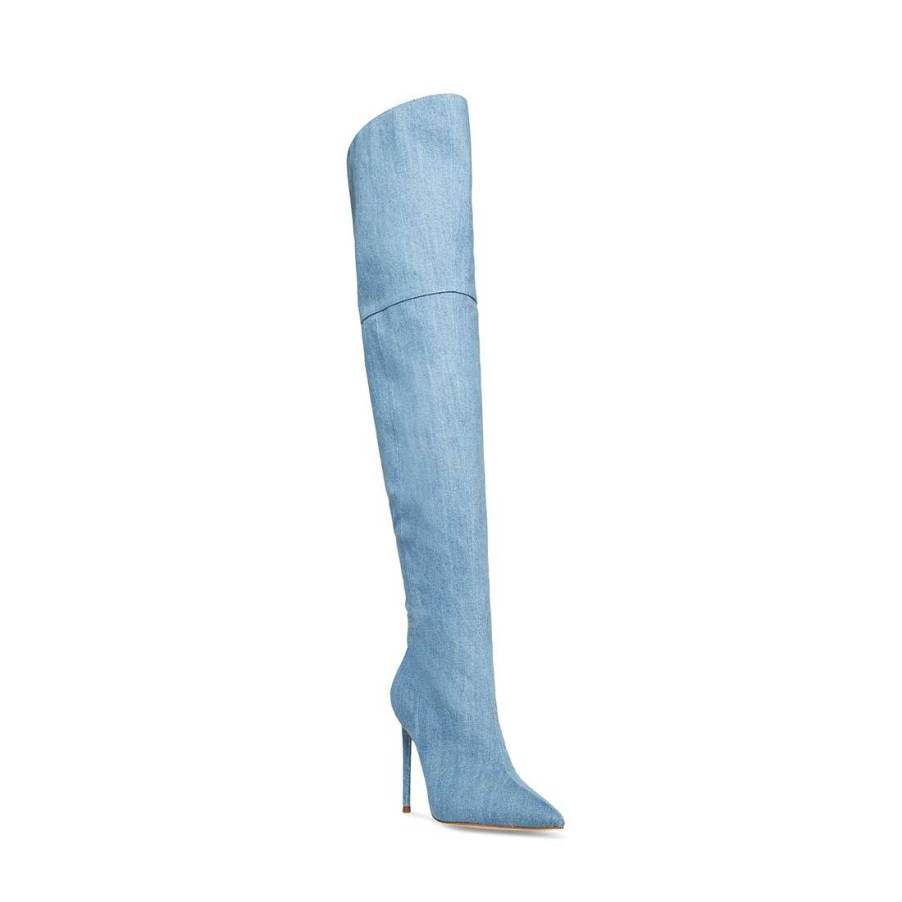 Boots * | Top 10 Stevemadden Vava-D Denim Fabric