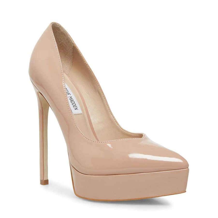 Heels * | Coupon Stevemadden Luxury Dark Blush Patent