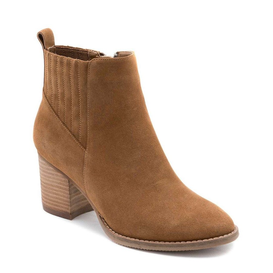 Booties * | New Stevemadden Noa Waterproof Camel Suede