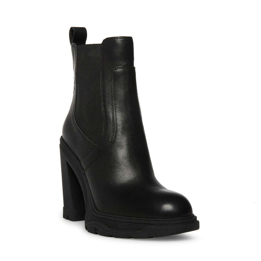 Booties * | Cheap Stevemadden Bonus Black Leather