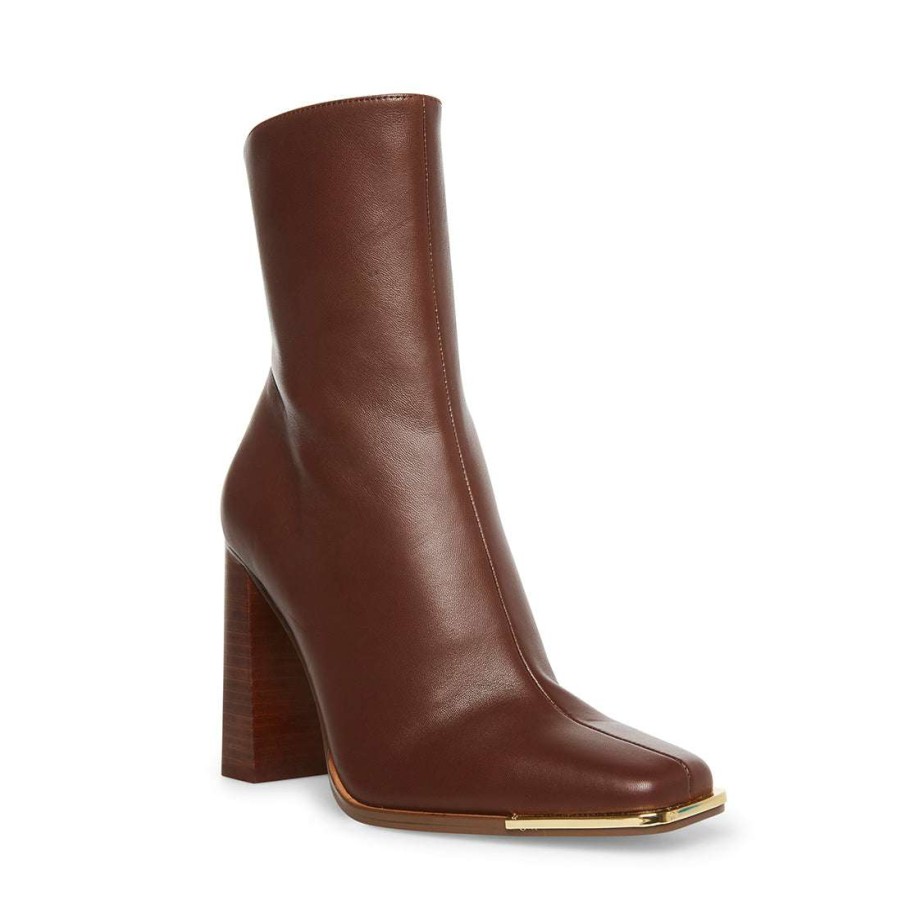 Booties * | Best Pirce Stevemadden Falcon Brown Leather