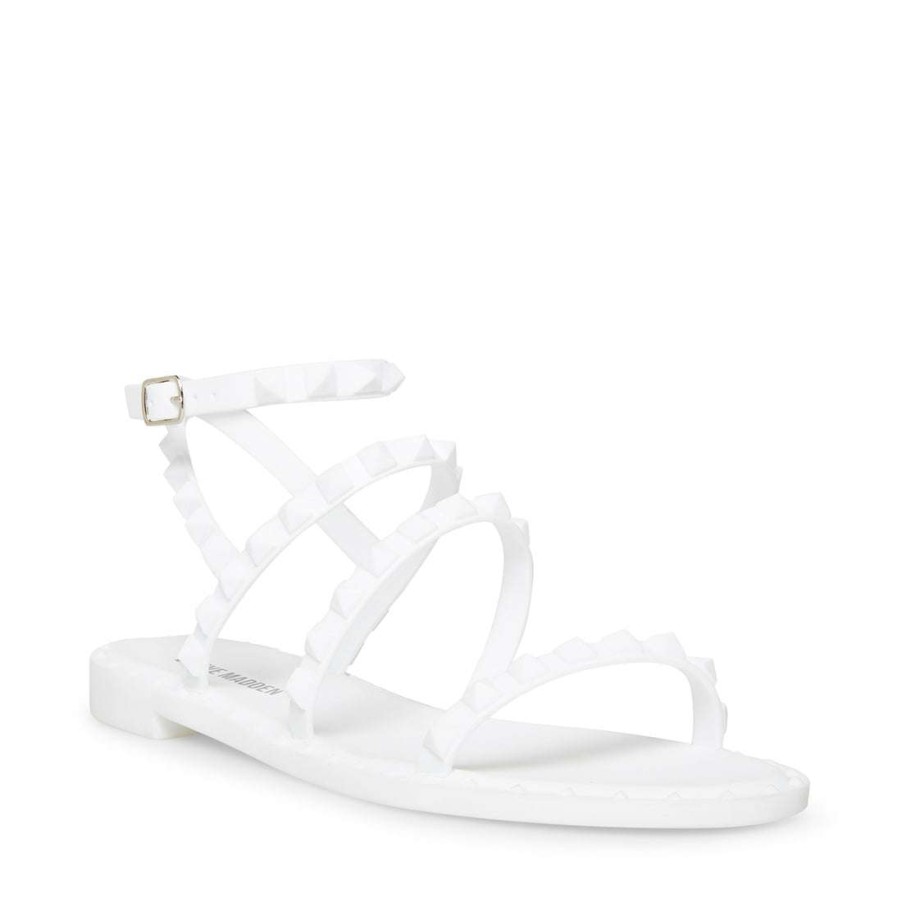 Sandals * | Top 10 Stevemadden Travel-J White