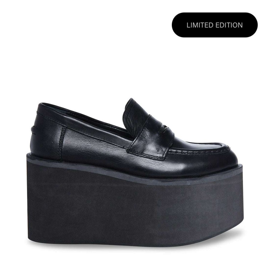 Platforms * | Best Reviews Of Stevemadden Lawrence2-0 Black Leather