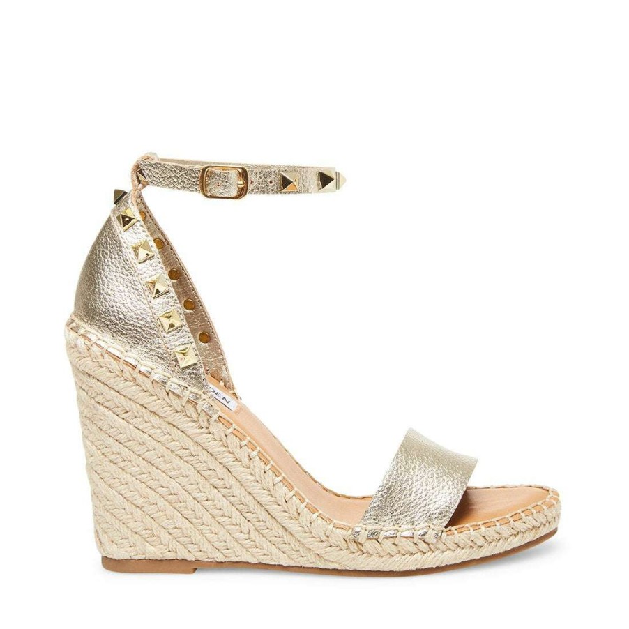 Sandals * | Flash Sale Stevemadden Mckenna Gold Leather