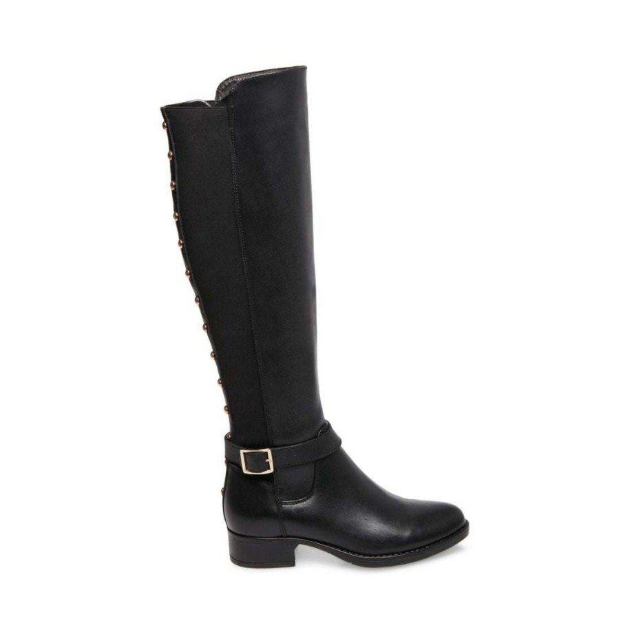 Boots * | Cheap Stevemadden Jadine Black Leather