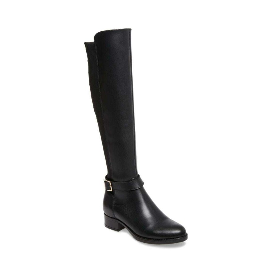 Boots * | Cheap Stevemadden Jadine Black Leather