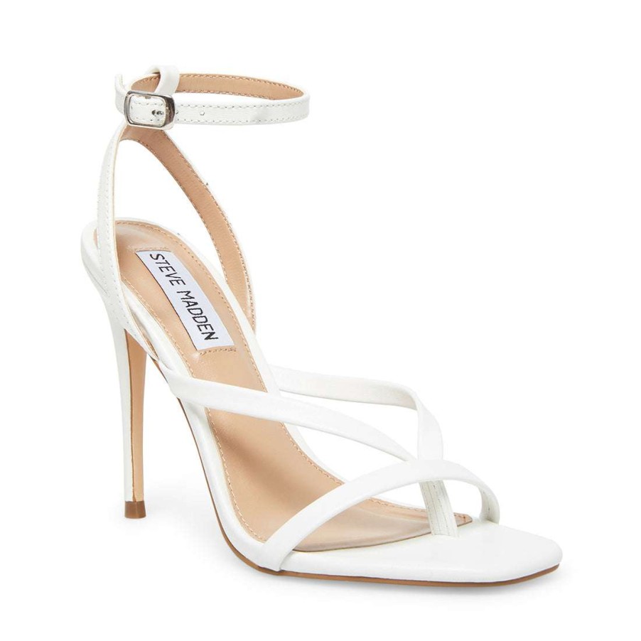 Heels * | Deals Stevemadden Amada White Leather