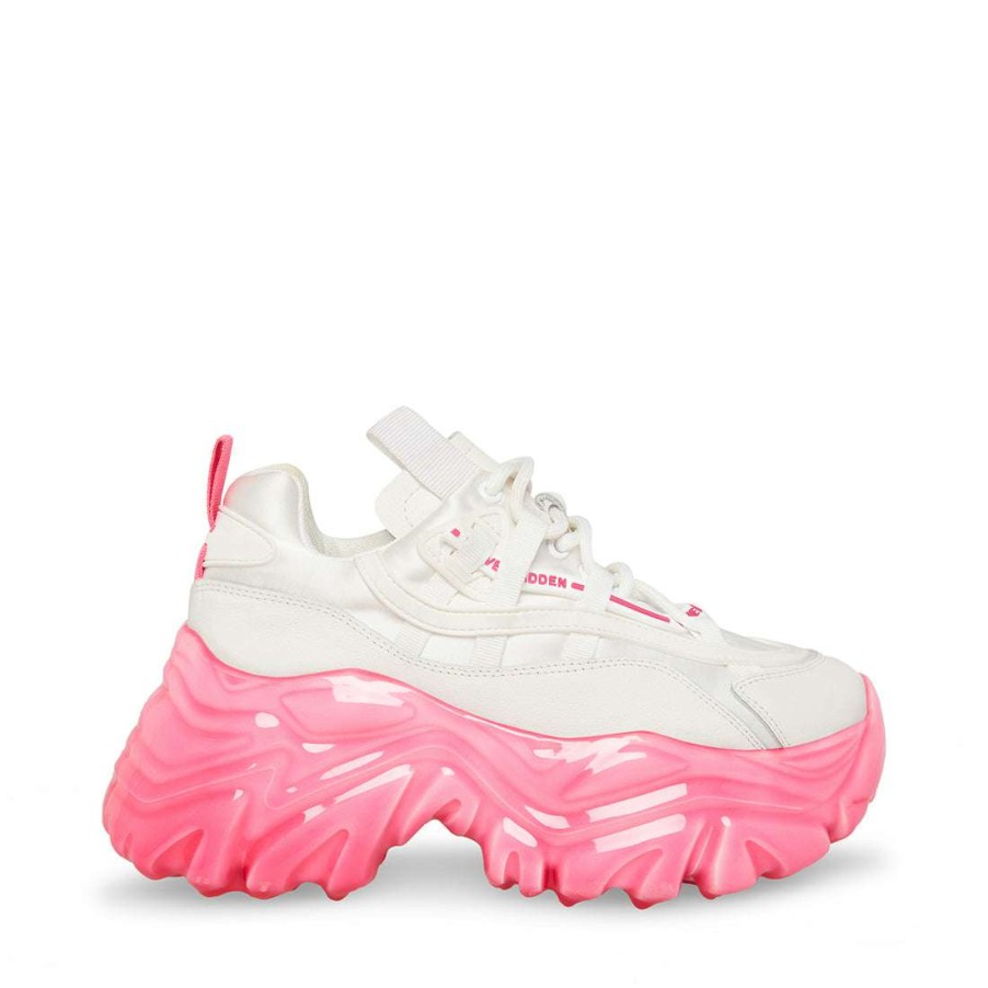 Platforms * | Brand New Stevemadden Revel White/Pink