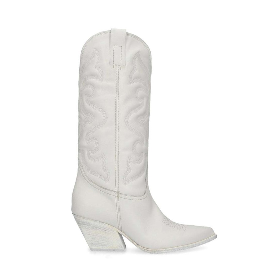 Boots * | Budget Stevemadden West White Leather