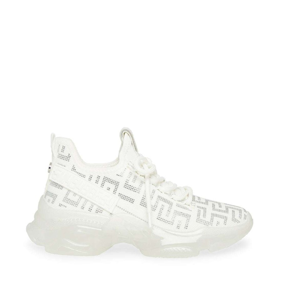 Sneakers * | Budget Stevemadden Maxima-S White/Silver