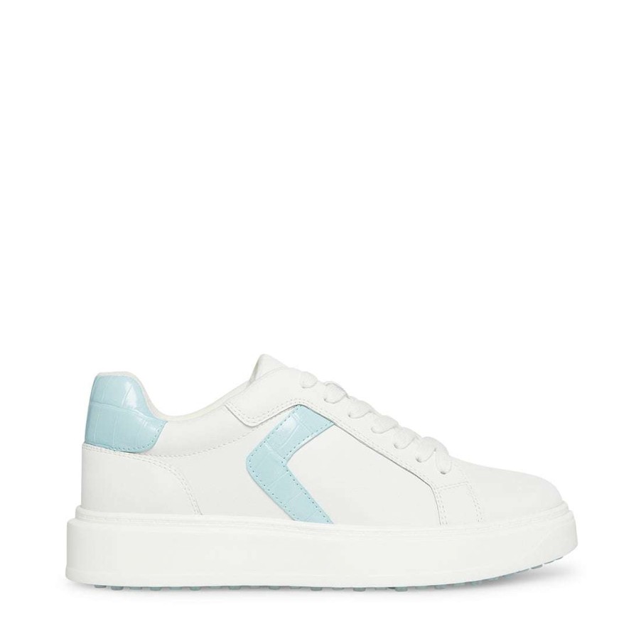 Sneakers * | Wholesale Stevemadden Fore Blue Leather