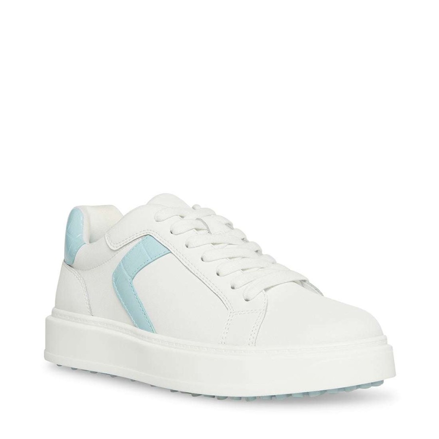 Sneakers * | Wholesale Stevemadden Fore Blue Leather