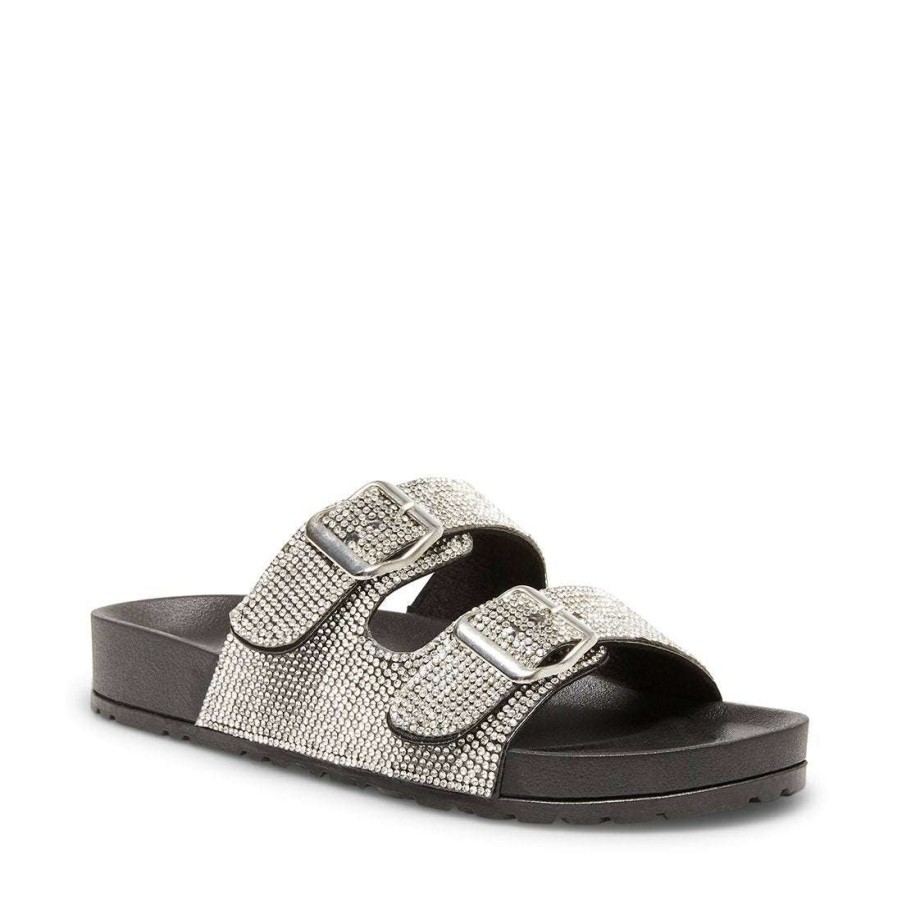 Sandals * | Deals Stevemadden Thrilled Rhinestones