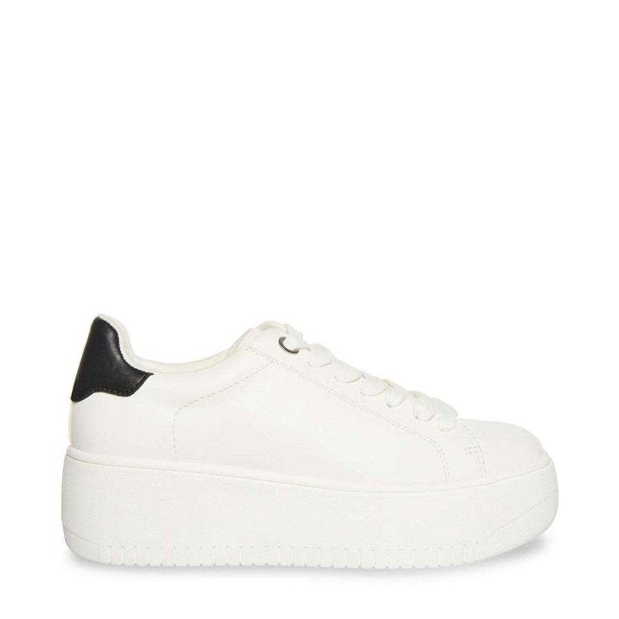 Platforms * | Promo Stevemadden Rockaway White/Black White Black