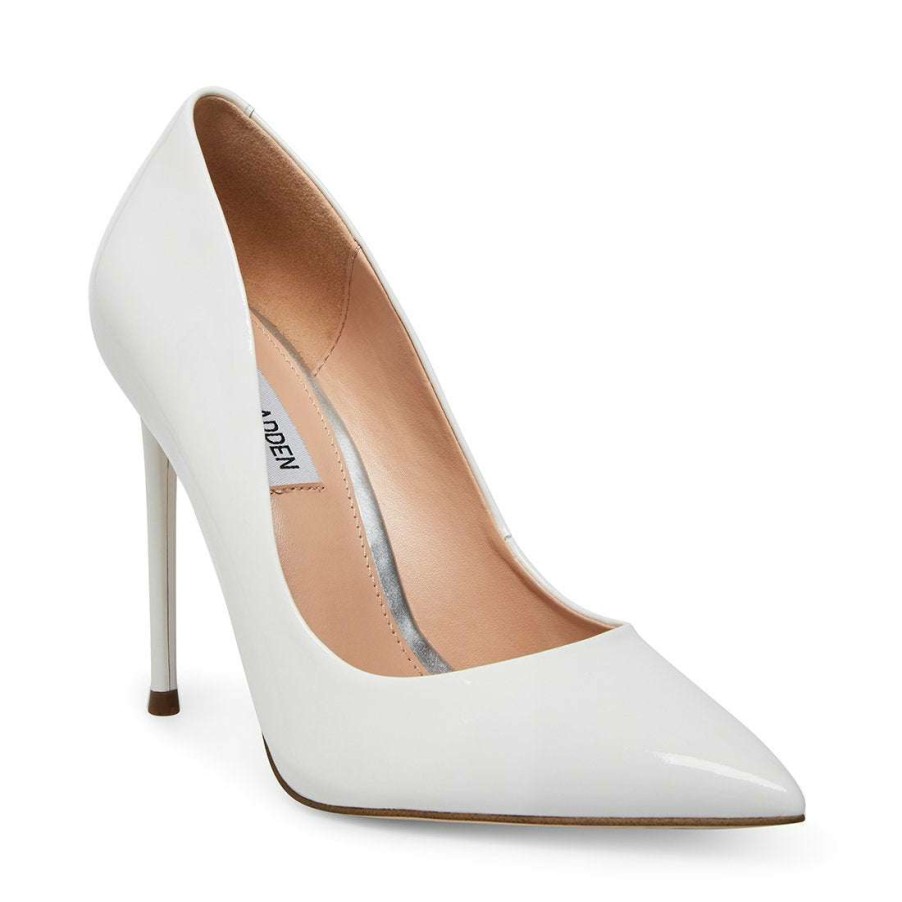 Heels * | Cheap Stevemadden Vala White Patent