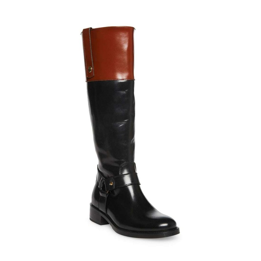 Boots * | Promo Stevemadden Chalet Black/Brown Black Brown