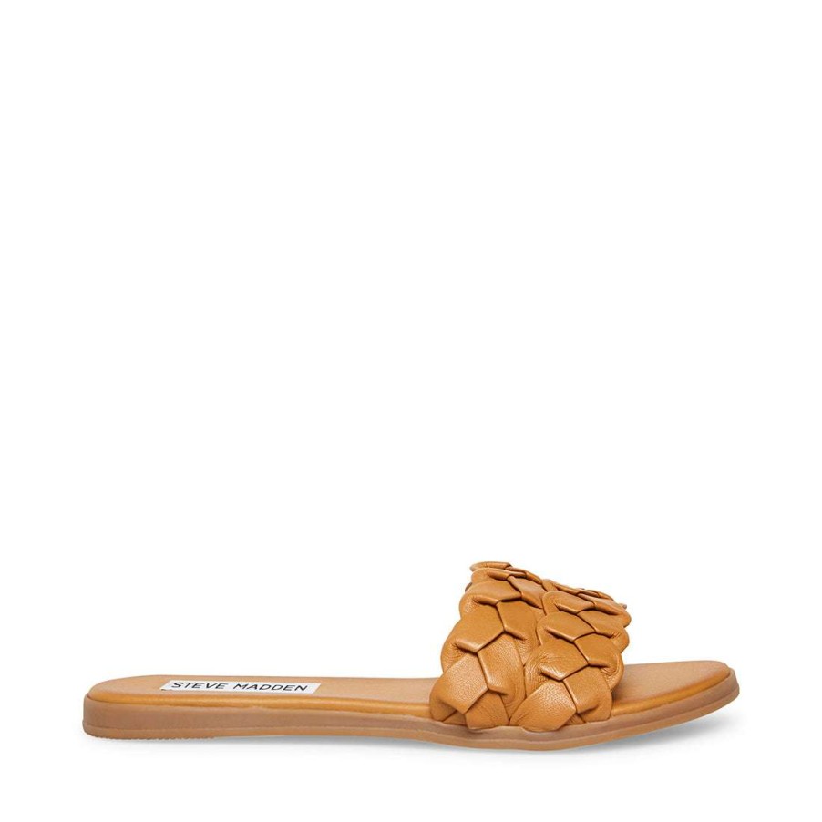 Sandals * | Buy Stevemadden Phrase Tan Leather