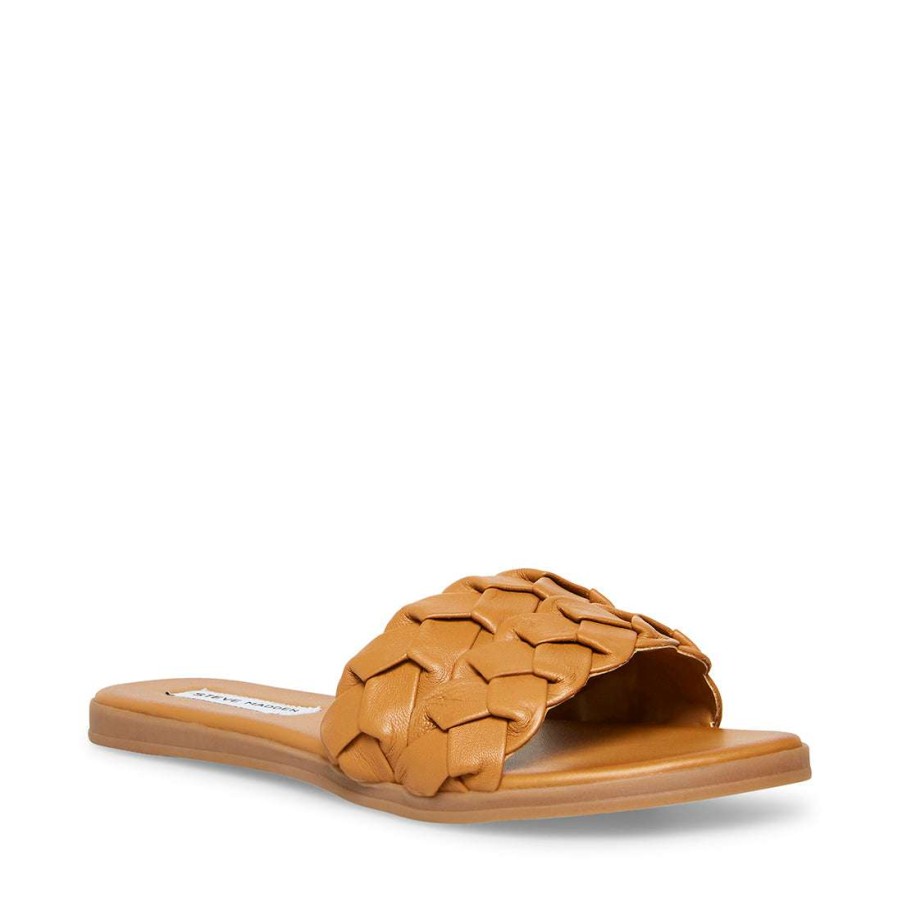 Sandals * | Buy Stevemadden Phrase Tan Leather