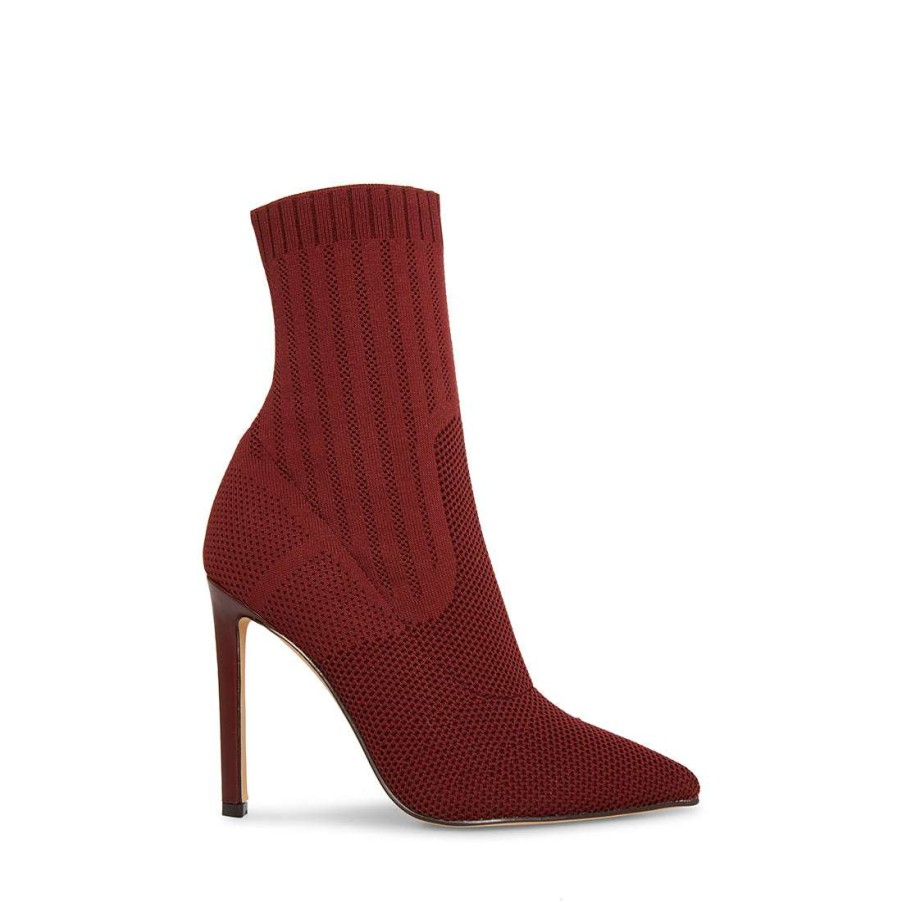 Booties * | Discount Stevemadden Discreet Burgundy