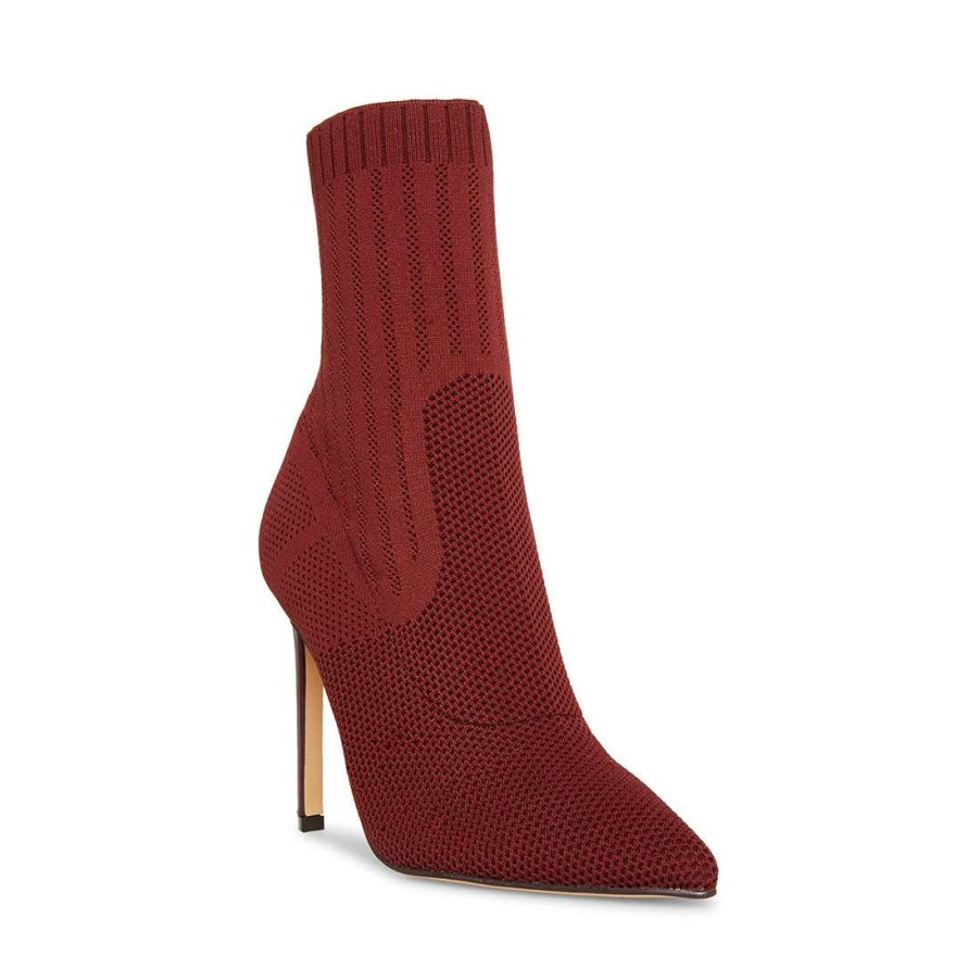 Booties * | Discount Stevemadden Discreet Burgundy