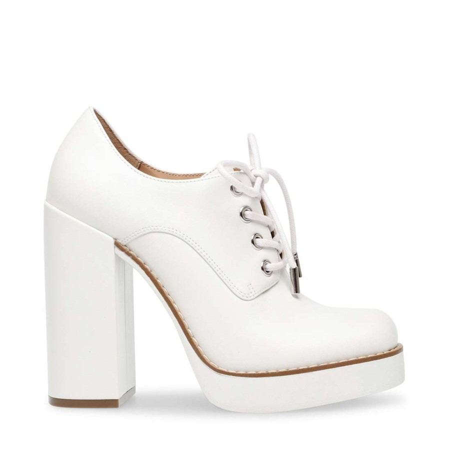 Heels * | Flash Sale Stevemadden Tristie White Leather