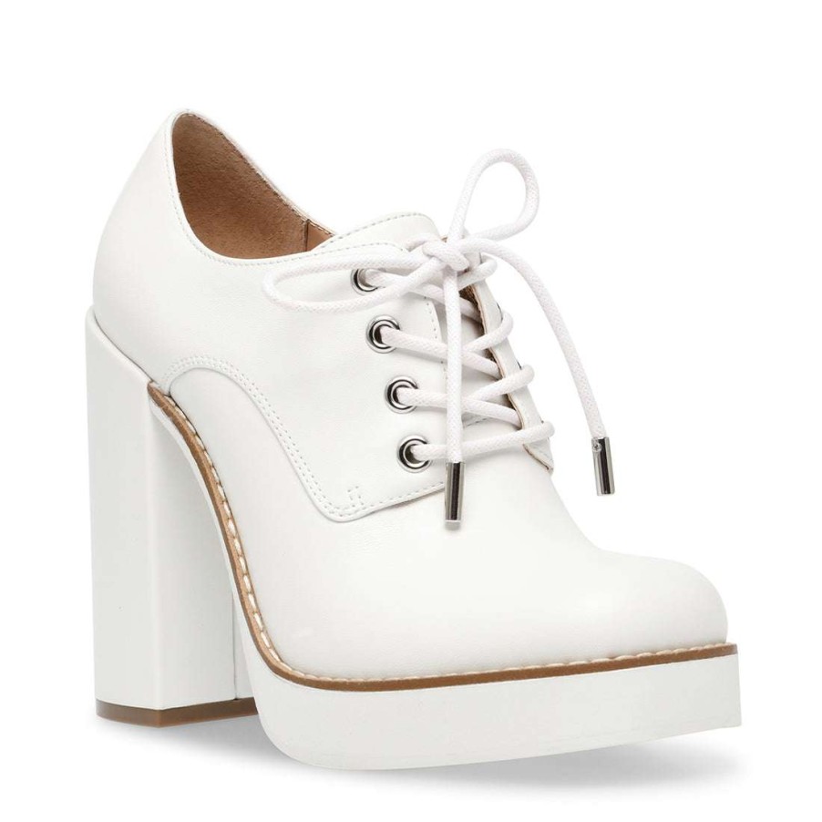 Heels * | Flash Sale Stevemadden Tristie White Leather