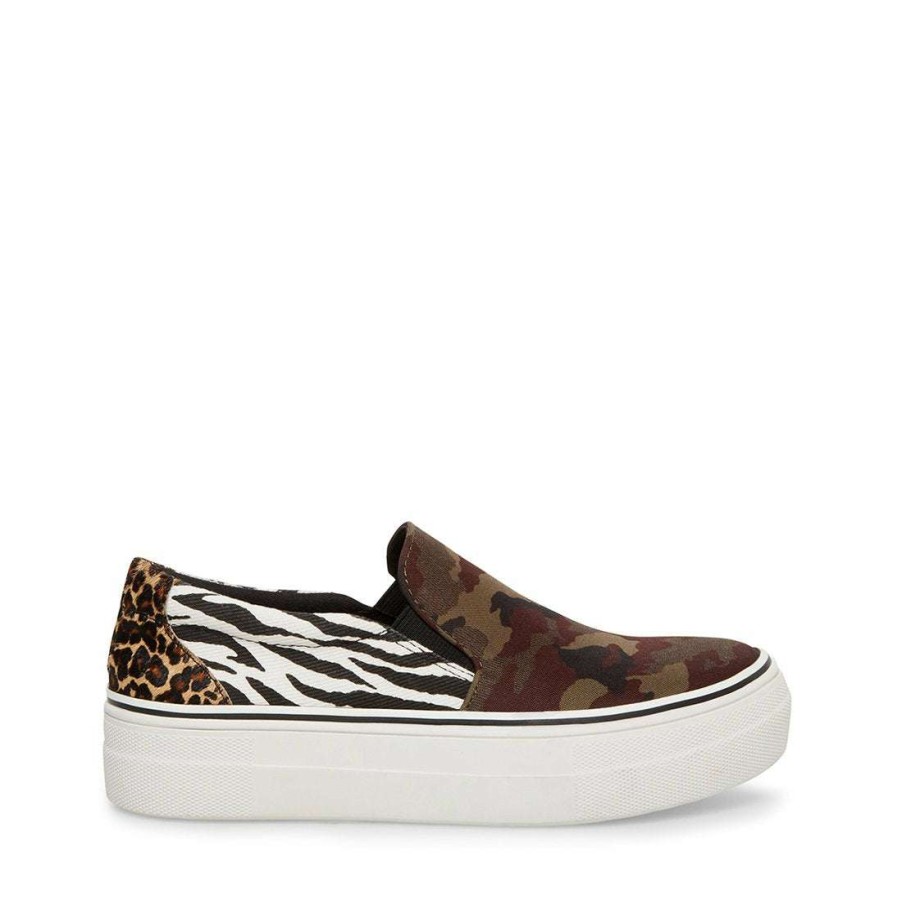 Sneakers * | Best Pirce Stevemadden Getaway Camo Multi