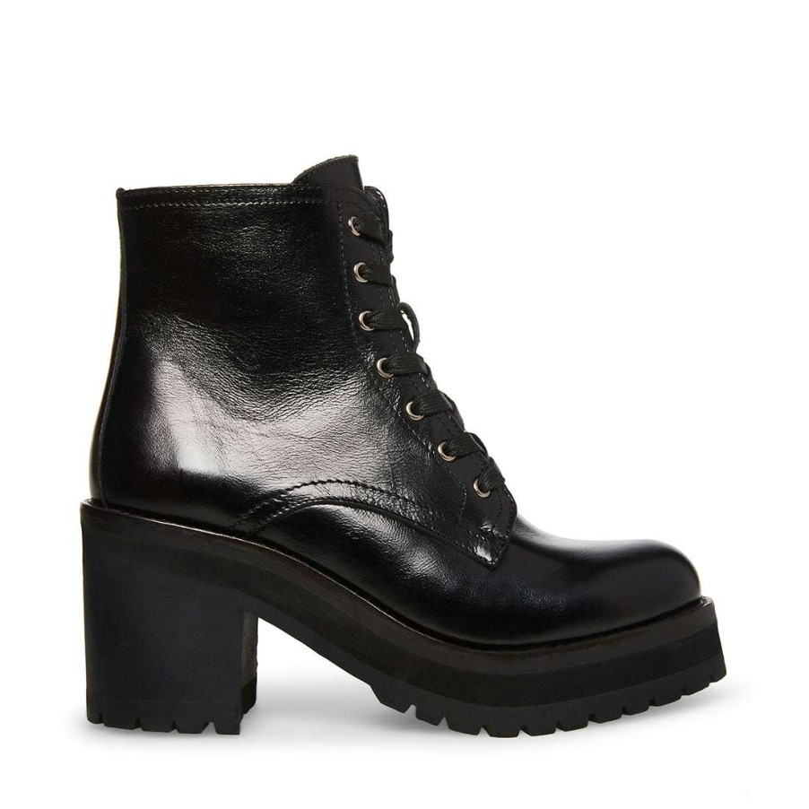 Platforms * | Top 10 Stevemadden Kerry Black Leather